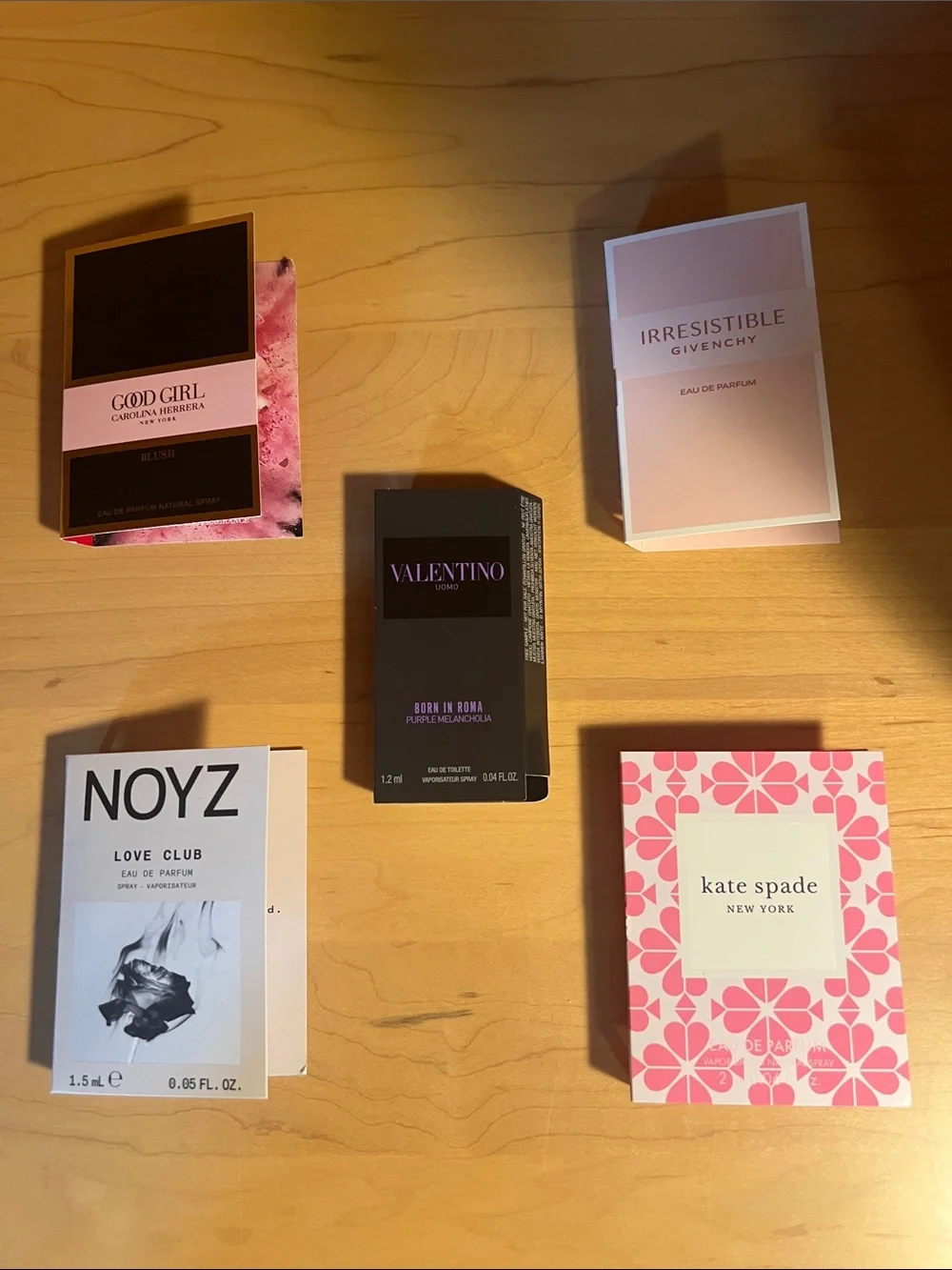 Luxury fragrance samples